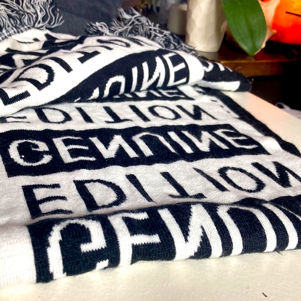 Genuine Edition Black and White Block Scarf by H&M